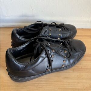 Valentino Garavani Black Studded Sneakers men